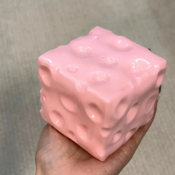 Large Strawberry Milk Cheese Vaseline Squishy Toy