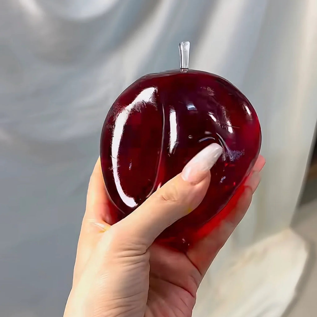 Red Crystal Apple Squishy Toy