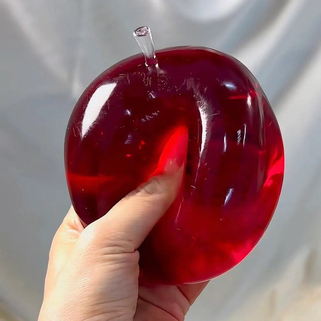 Red Crystal Apple Squishy Toy