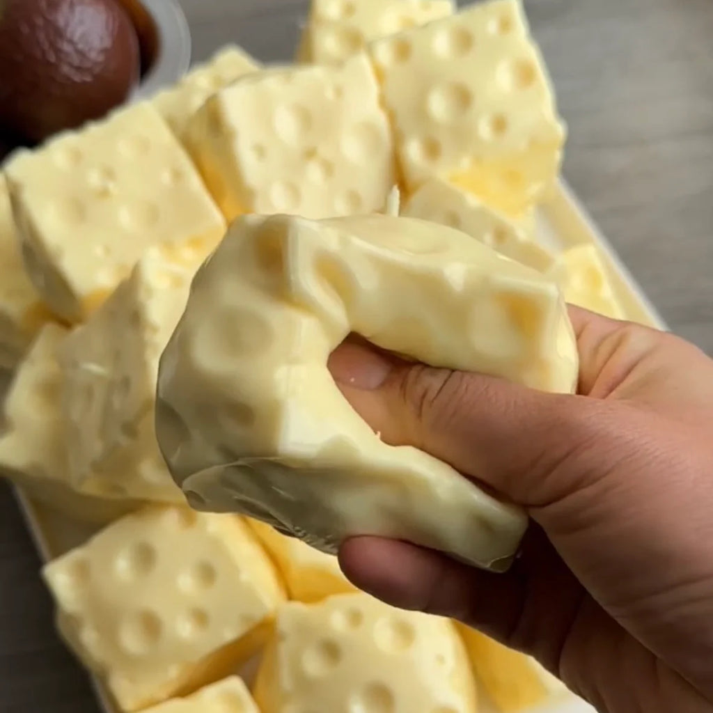 Large Strawberry Milk Cheese Vaseline Squishy Toy