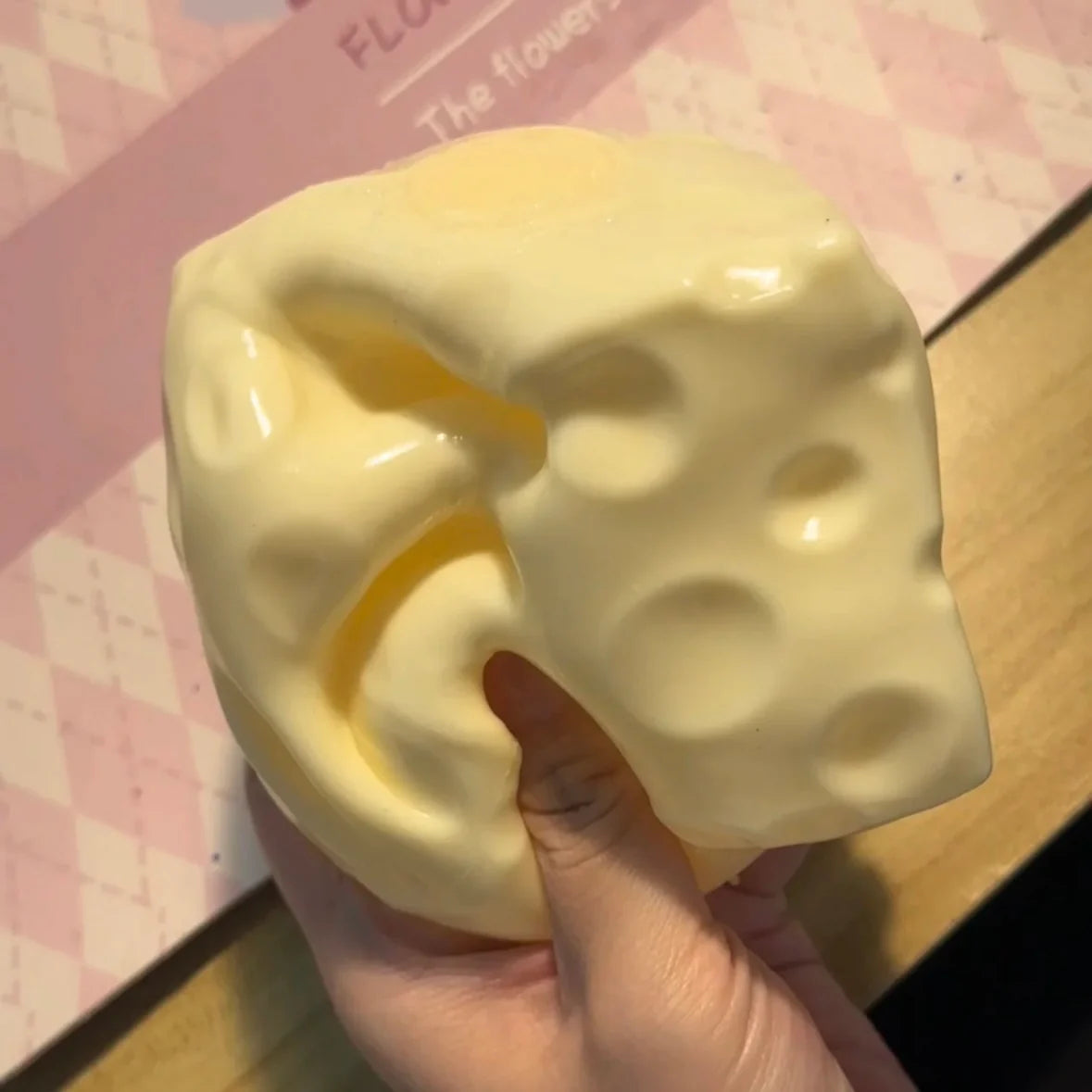 Large Cheese Vaseline Squishy Toy